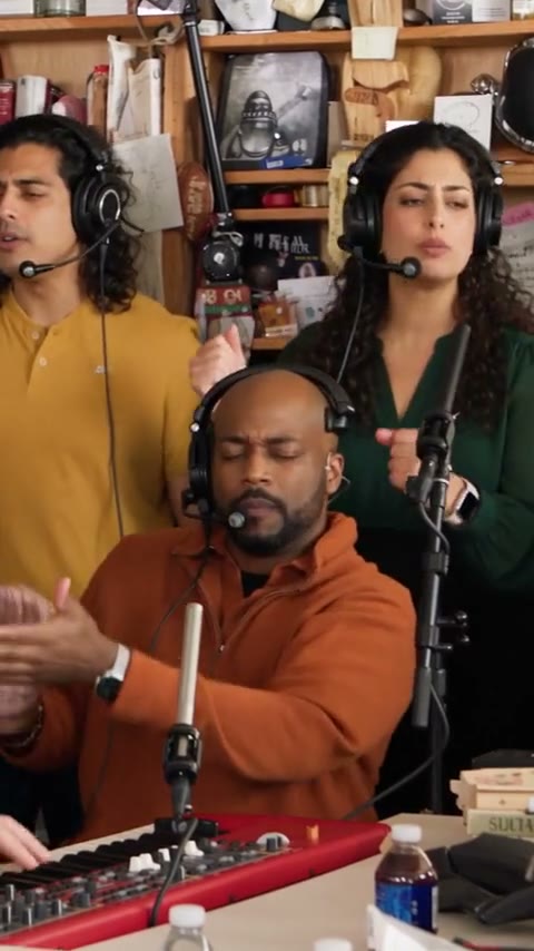 A Tiny Desk meme video with a whole team as the band